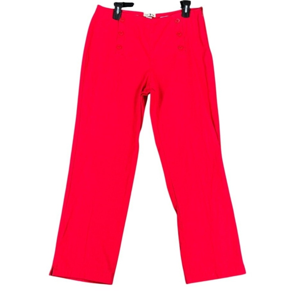 Duck Head Pants Womens 12 Red‎ Wide Leg Sailor High Waist Nautical Navy Trouser